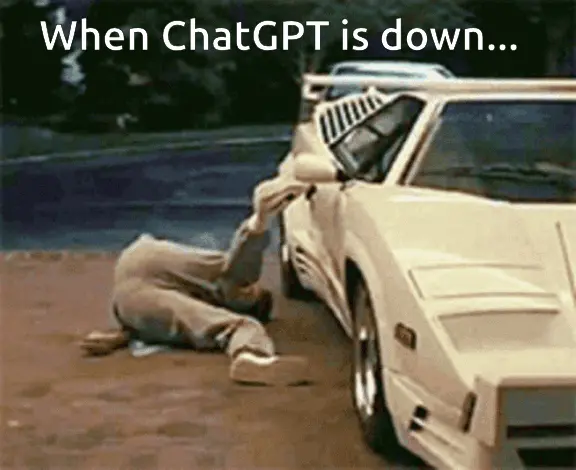 ChatGPT सर्वर डाउन: OpenAI की सेवाएं ठप, सोशल मीडिया पर मीम्स की बाढ़ 2 chatgpt is down and im done v0